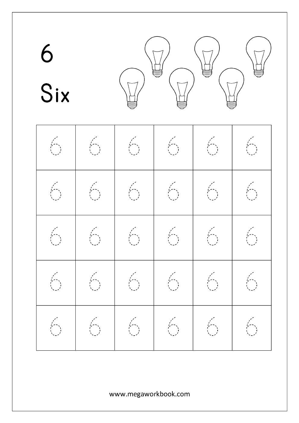 85 Number 6 Worksheet Preschool 36