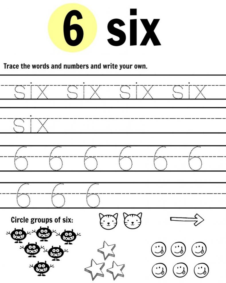 85 Number 6 Worksheet Preschool 4