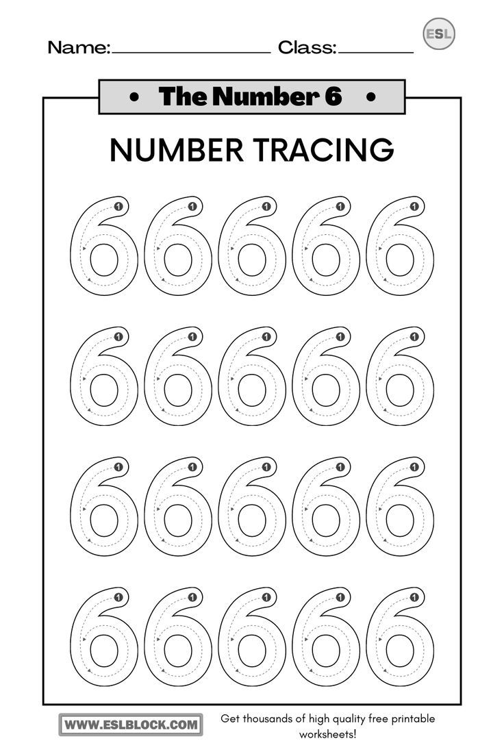 85 Number 6 Worksheet Preschool 5