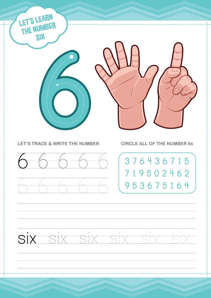 85 Number 6 Worksheet Preschool 62