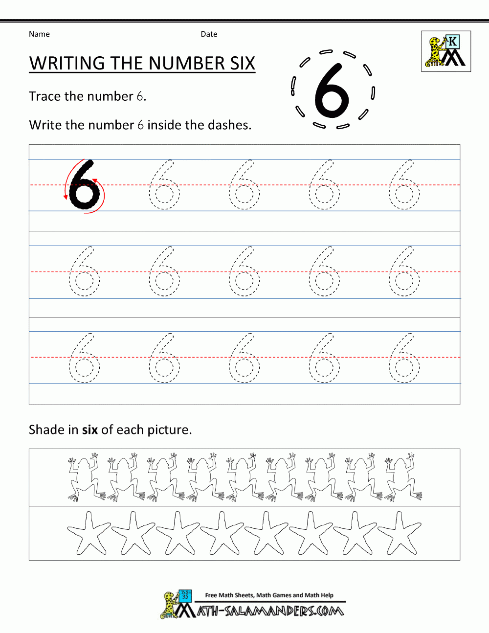 85 Number 6 Worksheet Preschool 70