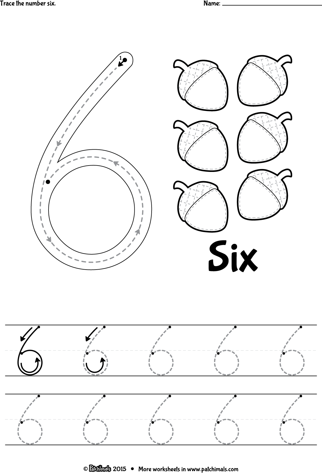 85 Number 6 Worksheet Preschool 75