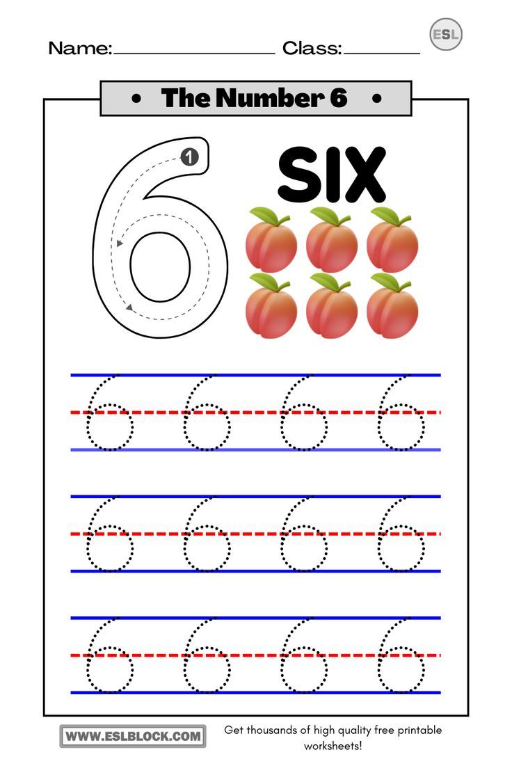 85 Number 6 Worksheet Preschool 81