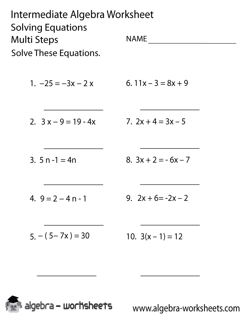 85 Solve For X Worksheet 25