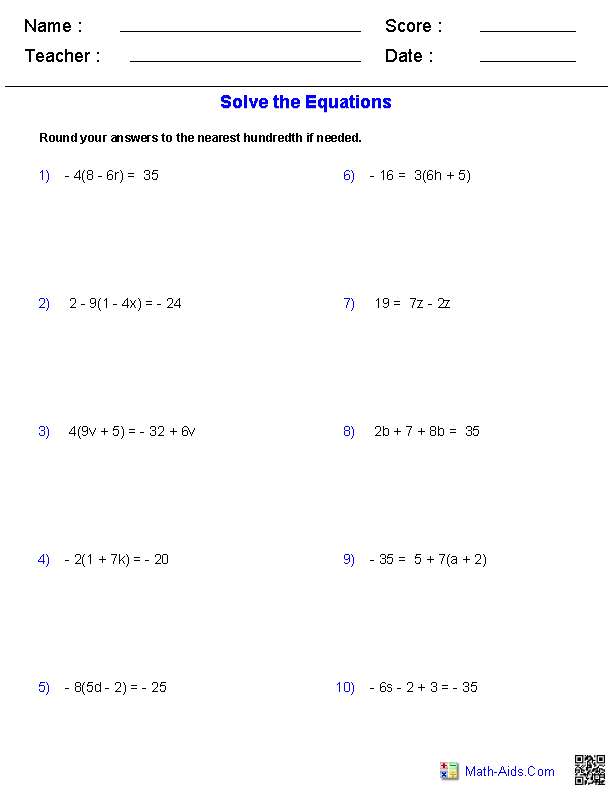 85 Solve For X Worksheet 27