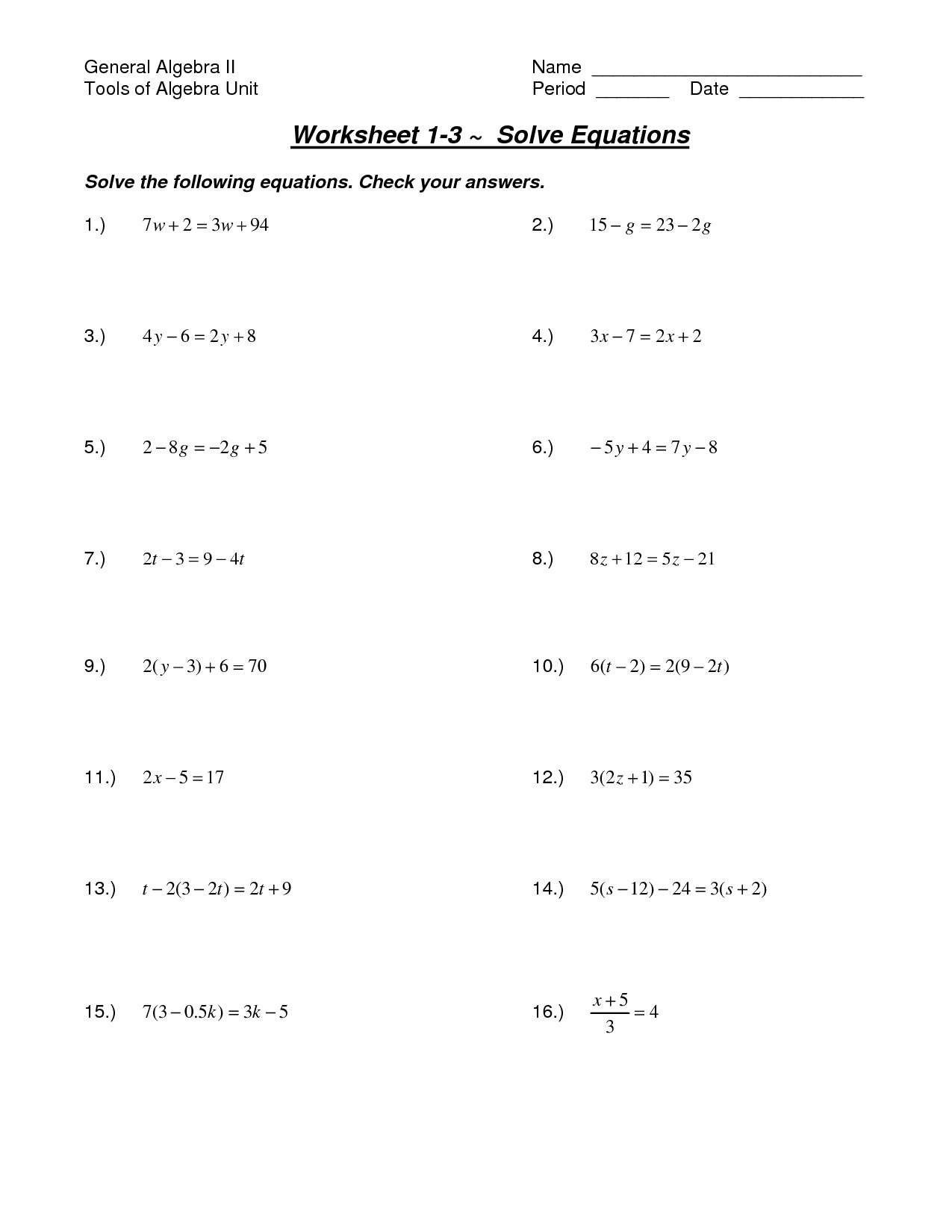 85 Solve For X Worksheet 48