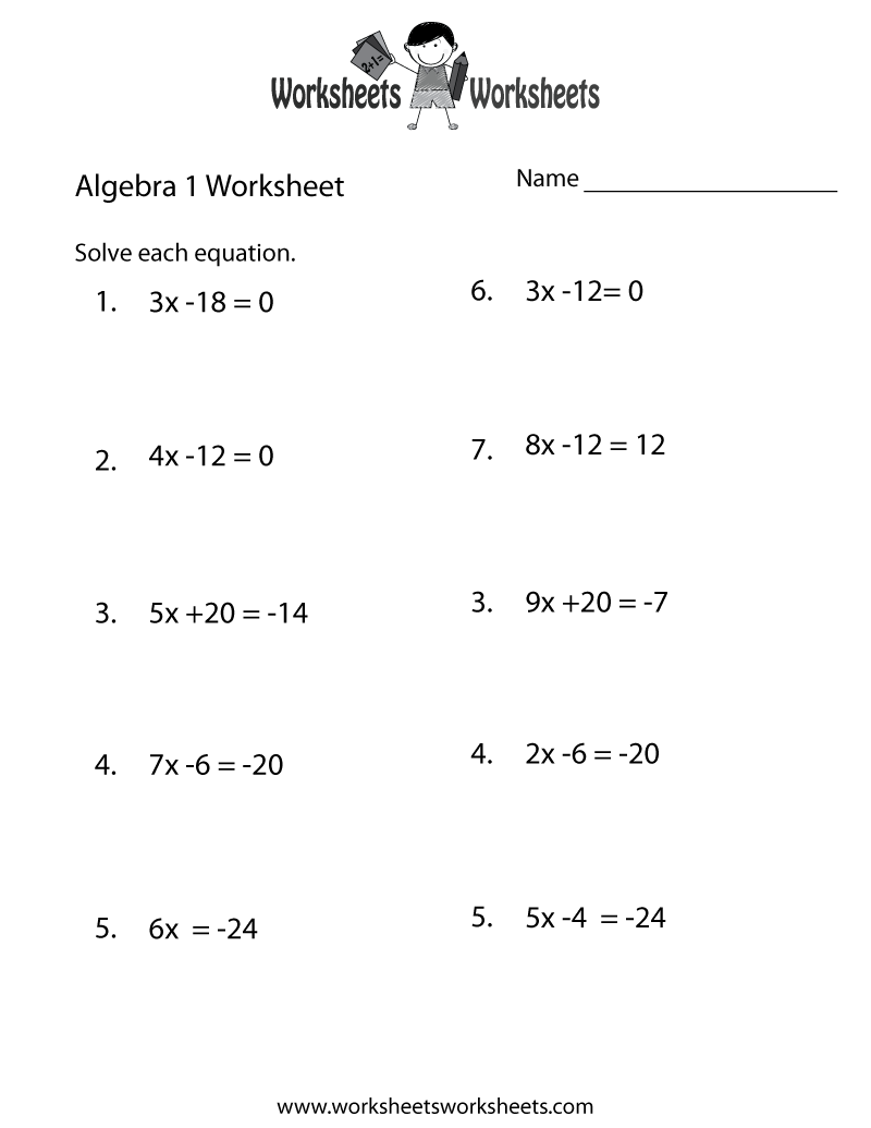 85 Solve For X Worksheet 75