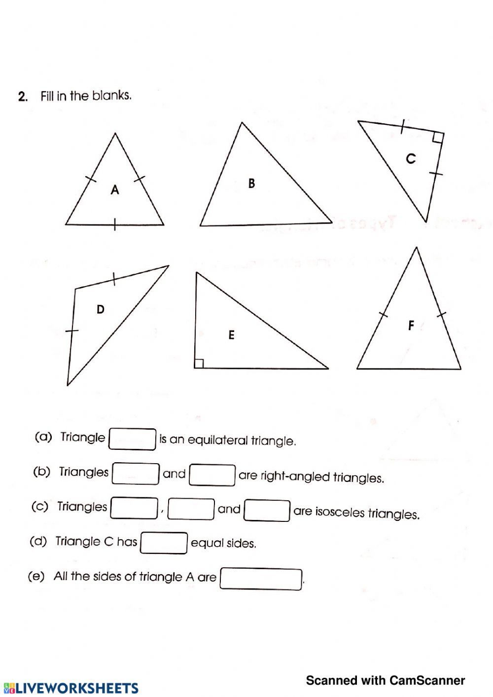 85 Worksheet Types Of Triangles 51