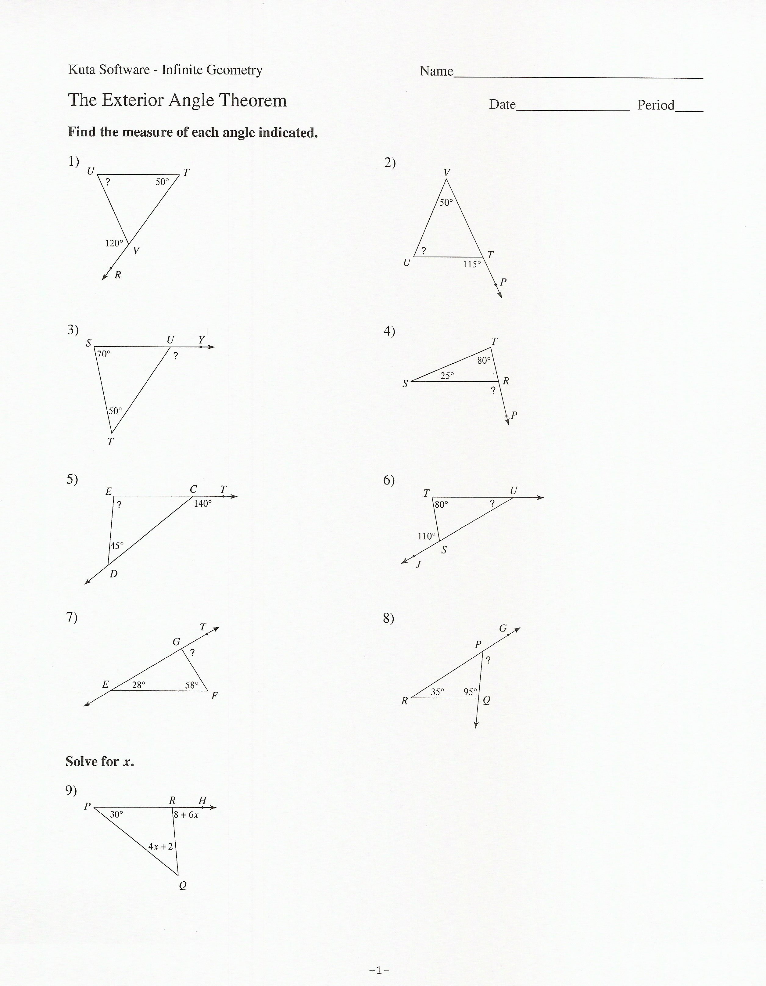 85 Worksheet Types Of Triangles 54