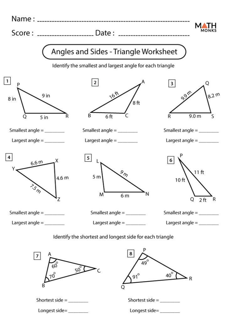 85 Worksheet Types Of Triangles 65