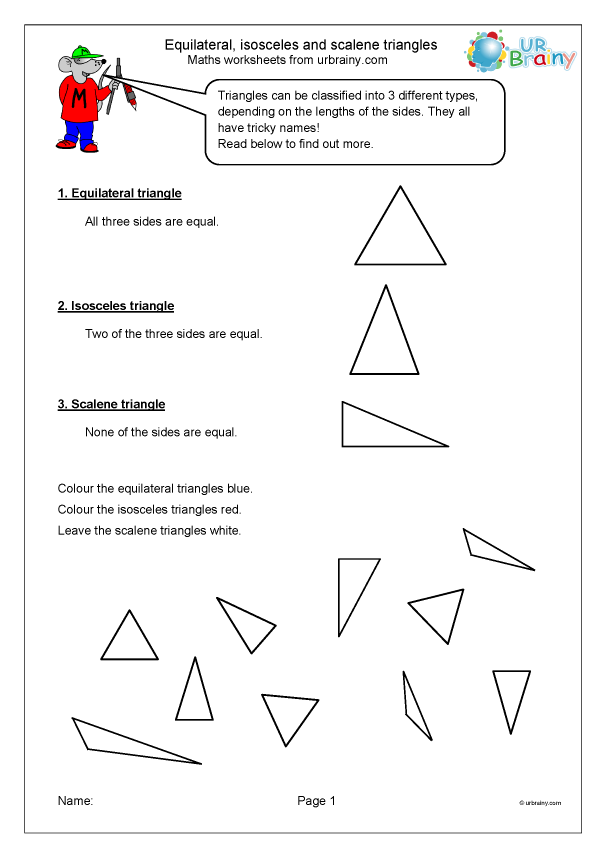 85 Worksheet Types Of Triangles 68