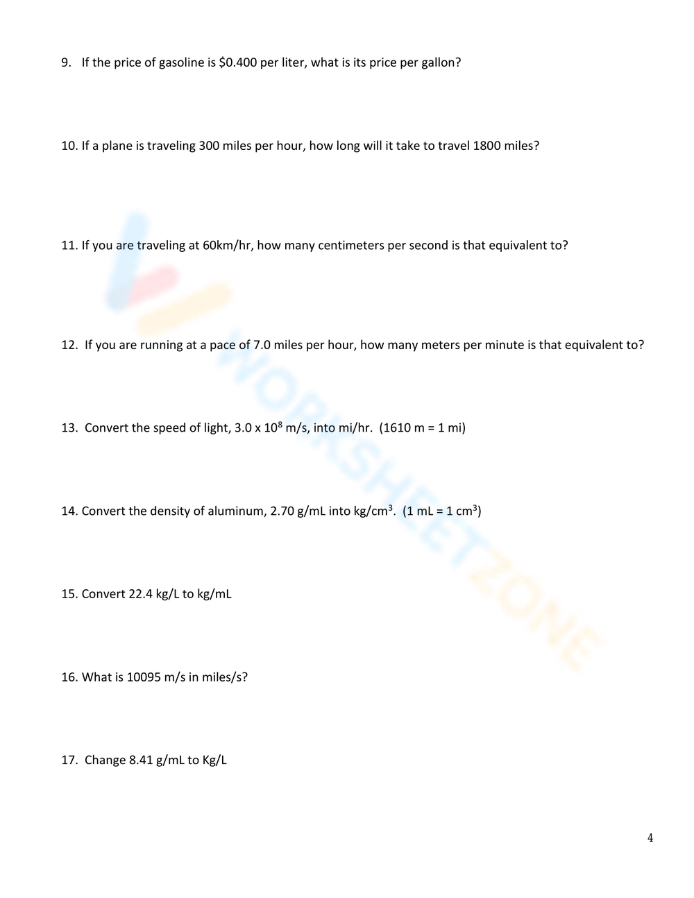 90 Dimensional Analysis Chemistry Worksheet 18