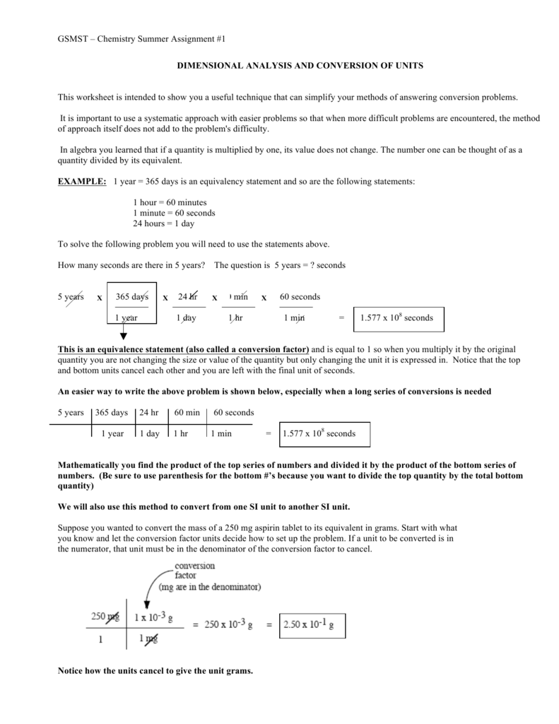 90 Dimensional Analysis Chemistry Worksheet 24