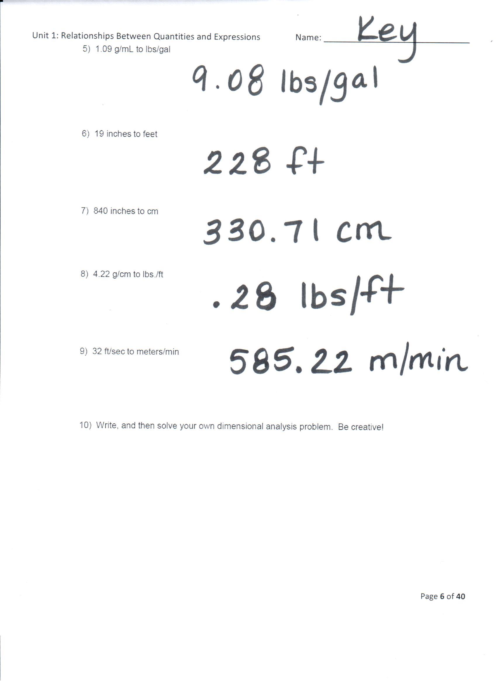 90 Dimensional Analysis Chemistry Worksheet 37