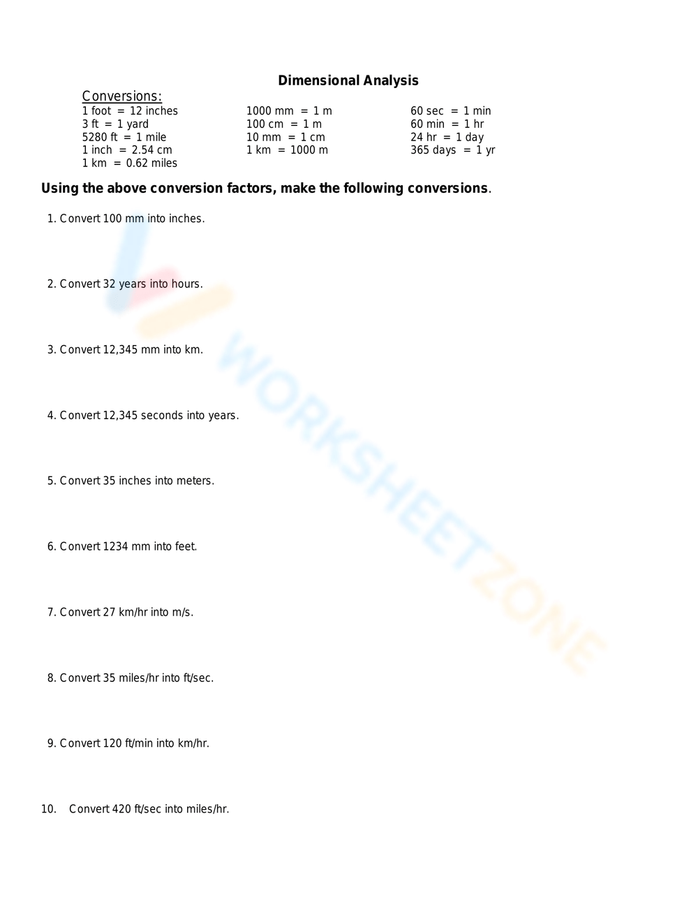 90 Dimensional Analysis Chemistry Worksheet 58