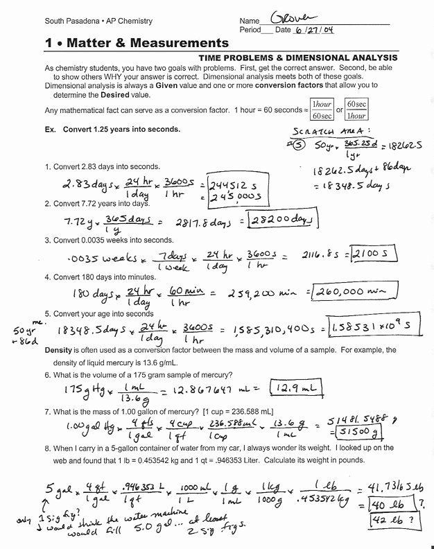 90 Dimensional Analysis Chemistry Worksheet 66