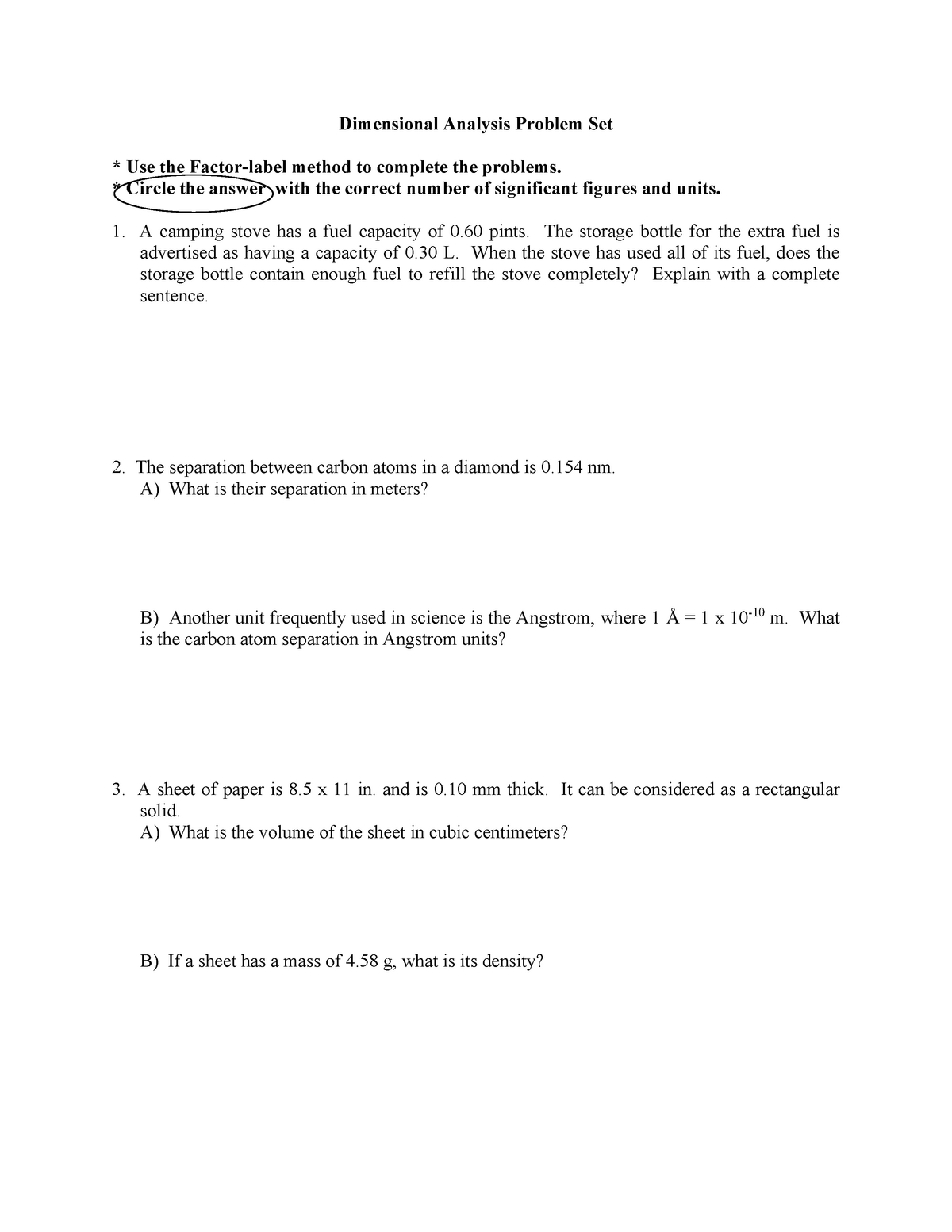 90 Dimensional Analysis Chemistry Worksheet 9