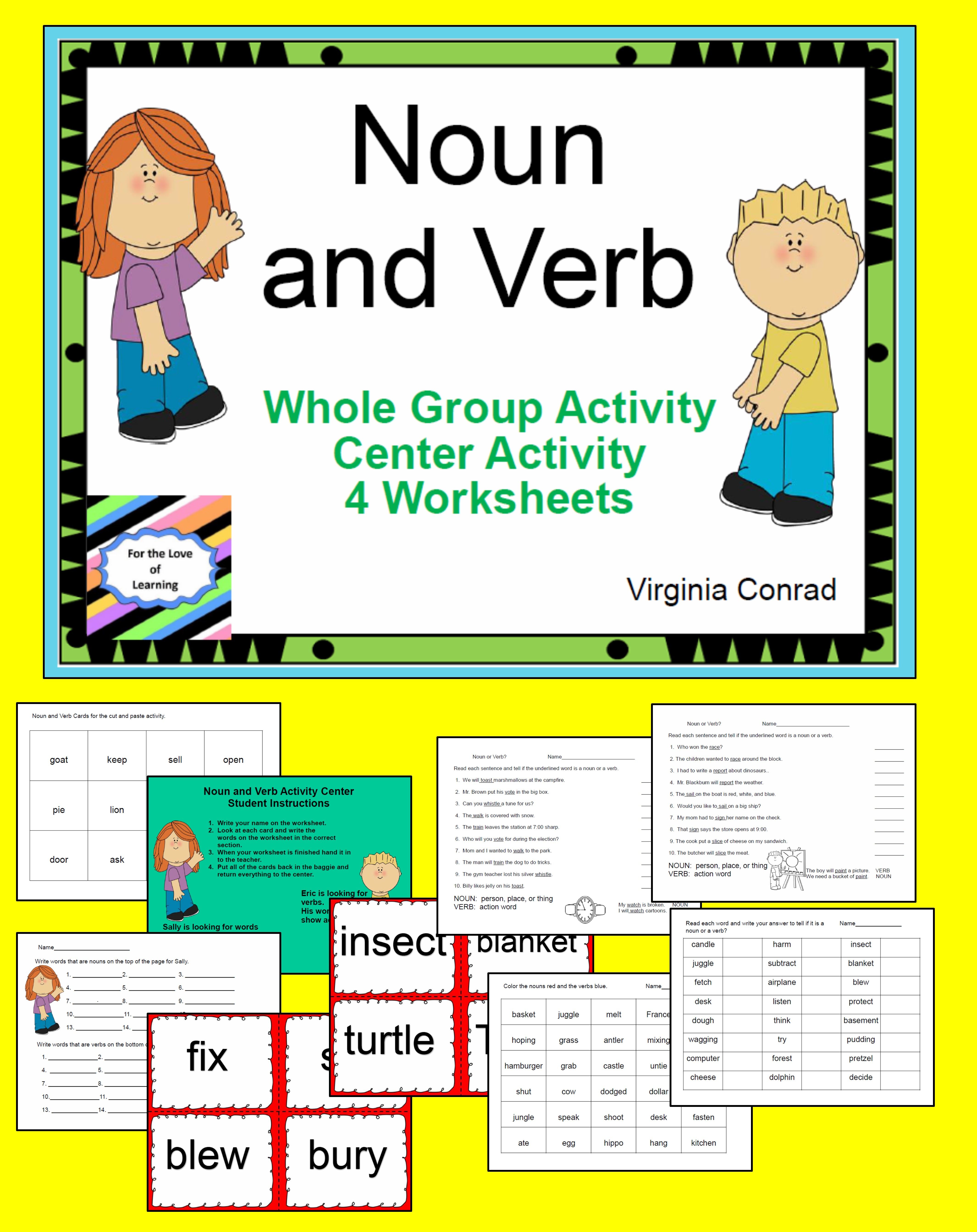 90 Noun And Verb Worksheets 12