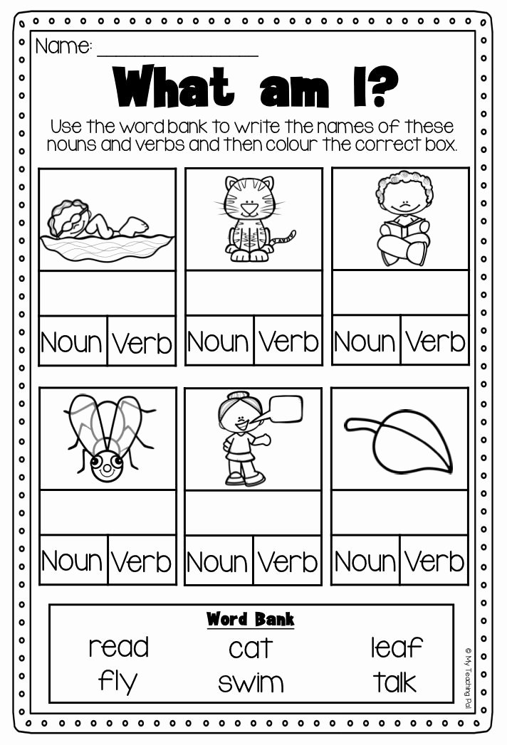 90 Noun And Verb Worksheets 21