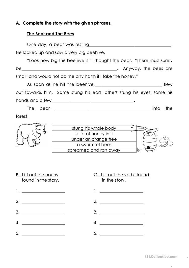 90 Noun And Verb Worksheets 55