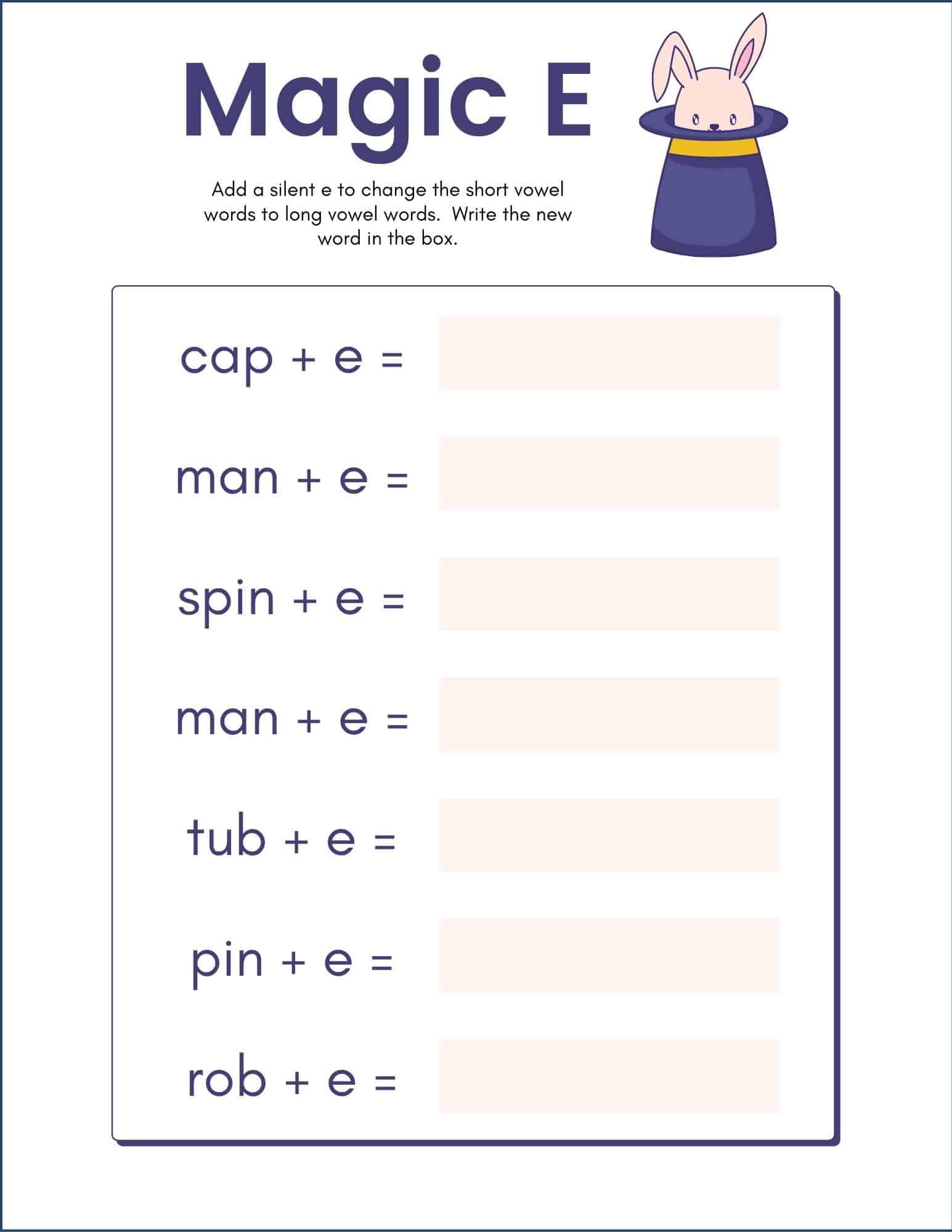 90 Printable A Magic E Worksheets 1