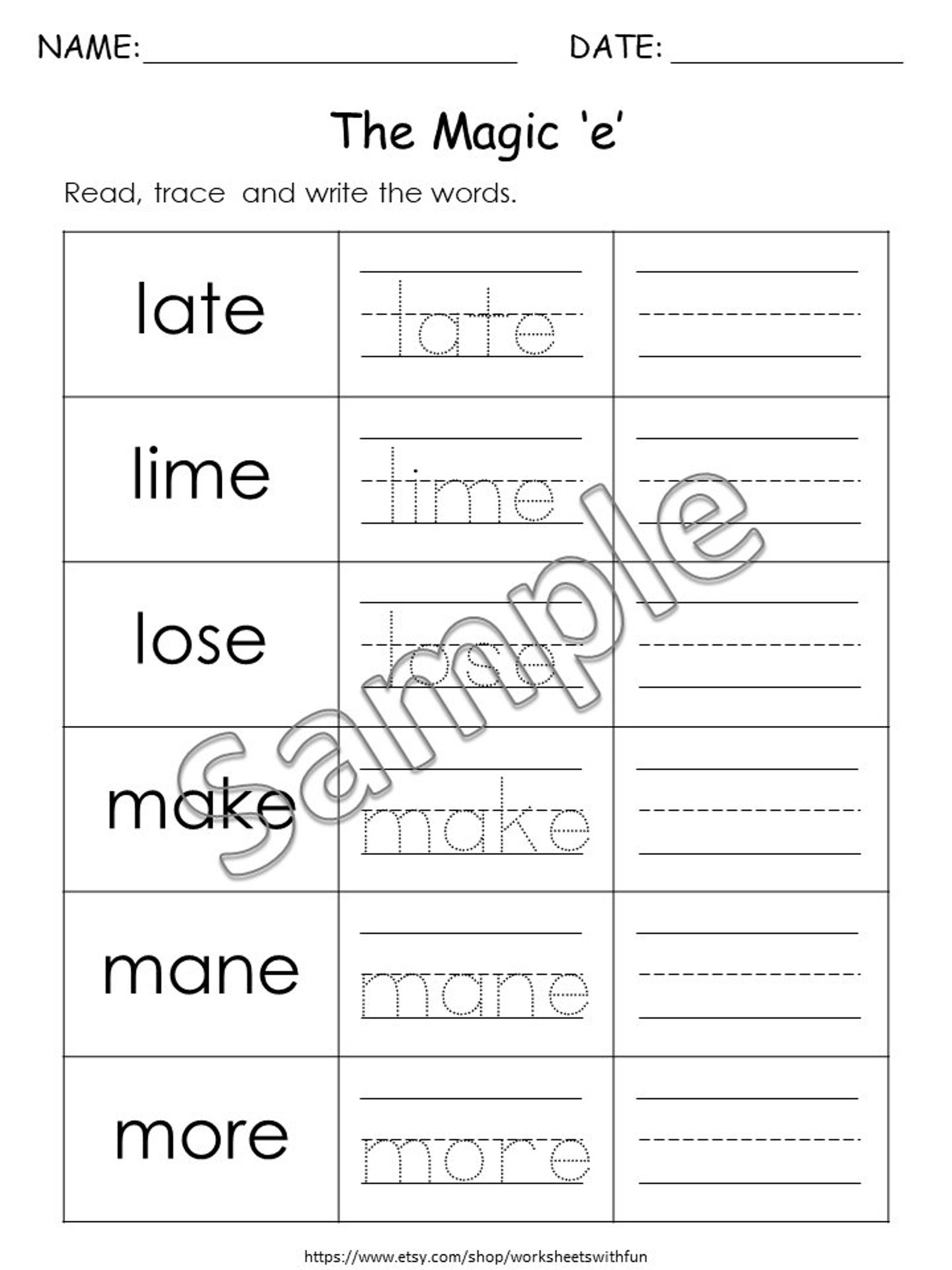 90 Printable A Magic E Worksheets 14