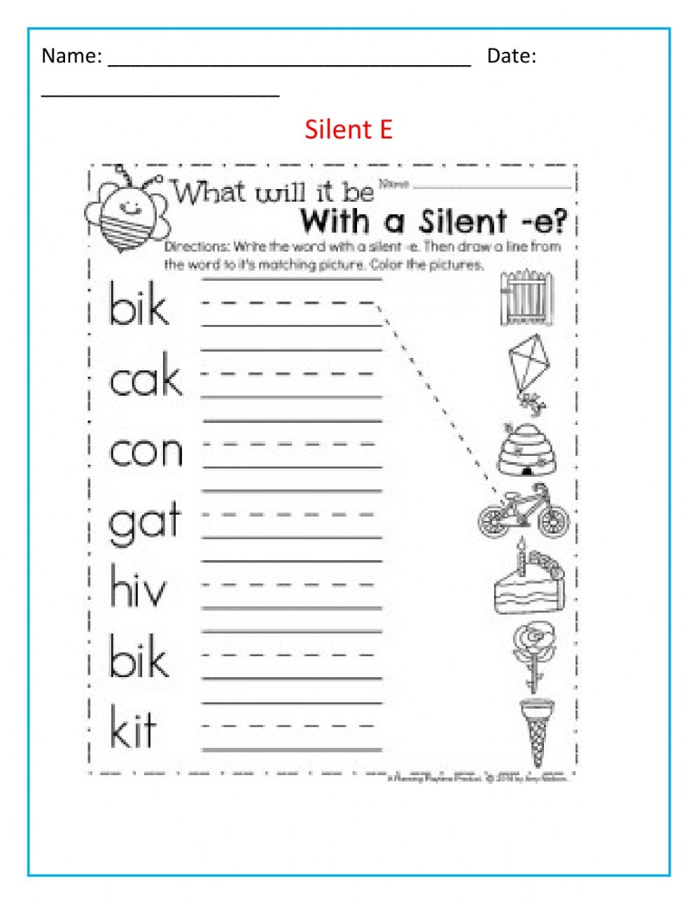 90 Printable A Magic E Worksheets 89