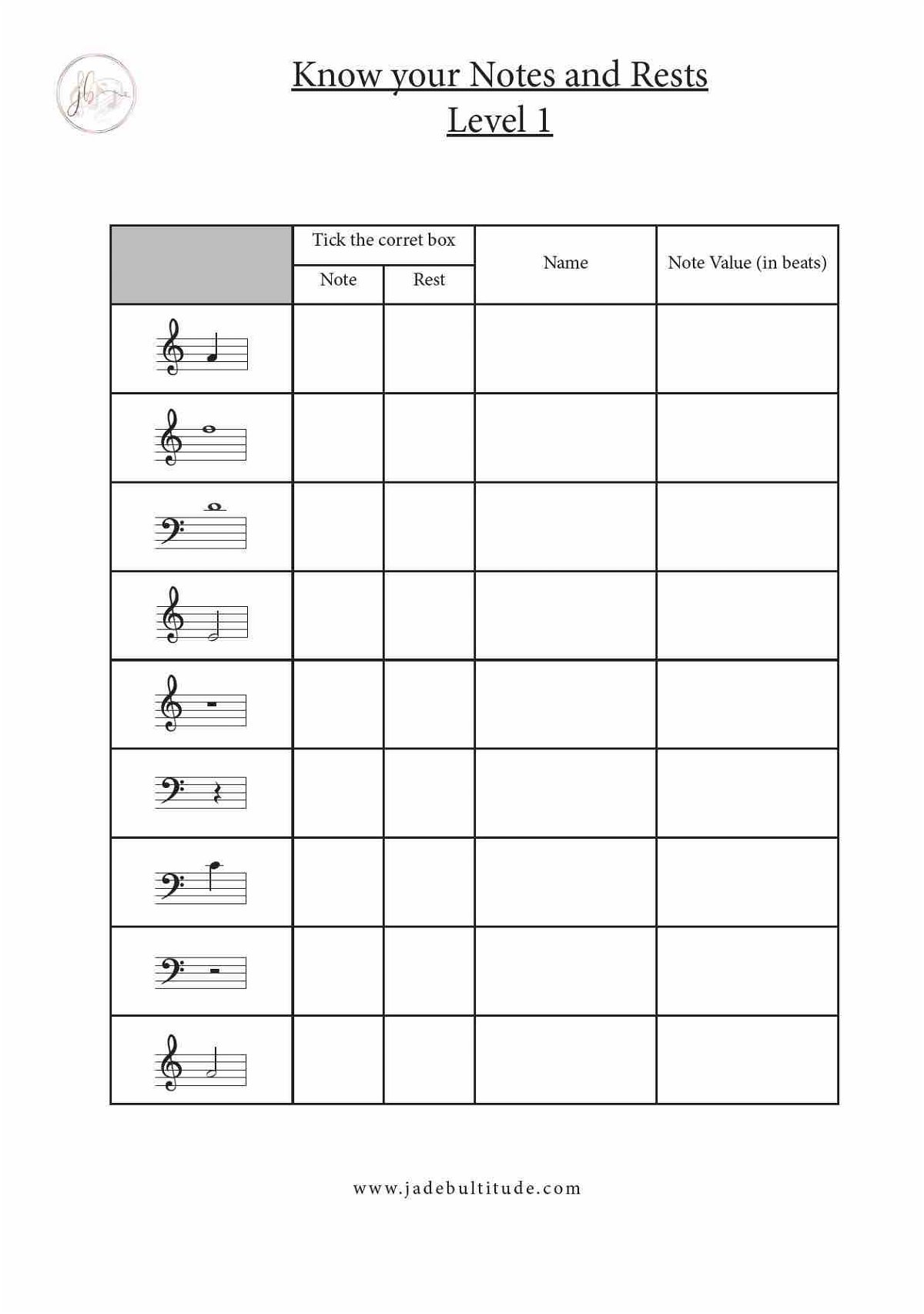 90 Printable Name The Notes Worksheet 24