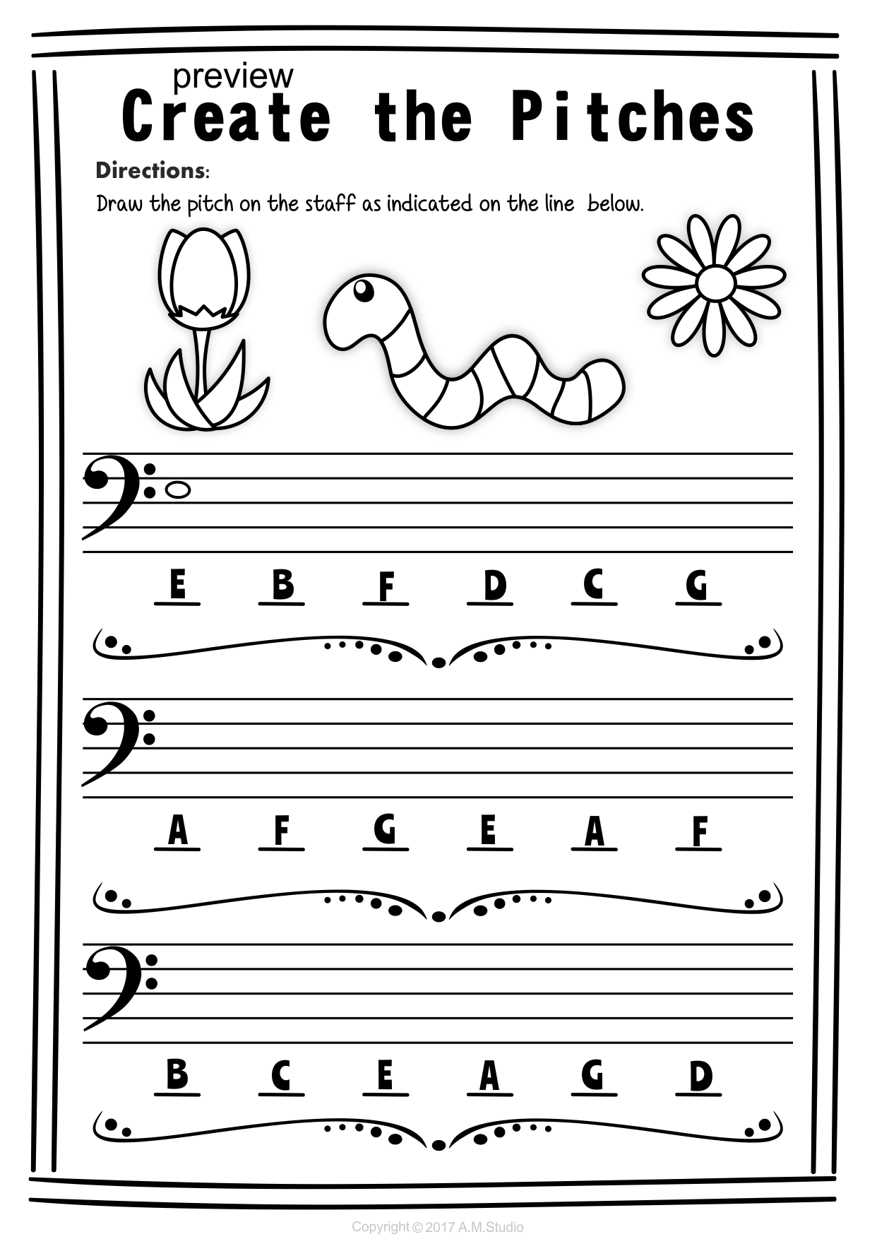 90 Printable Name The Notes Worksheet 26