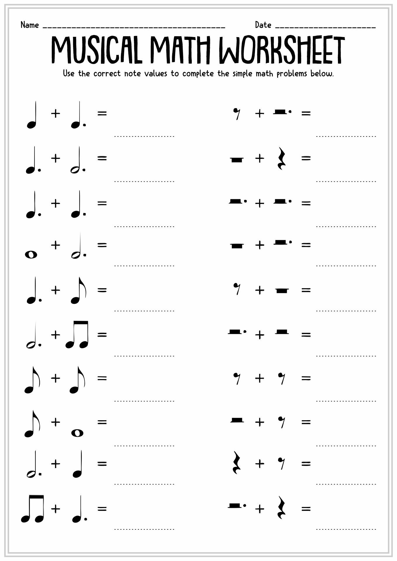 90 Printable Name The Notes Worksheet 46