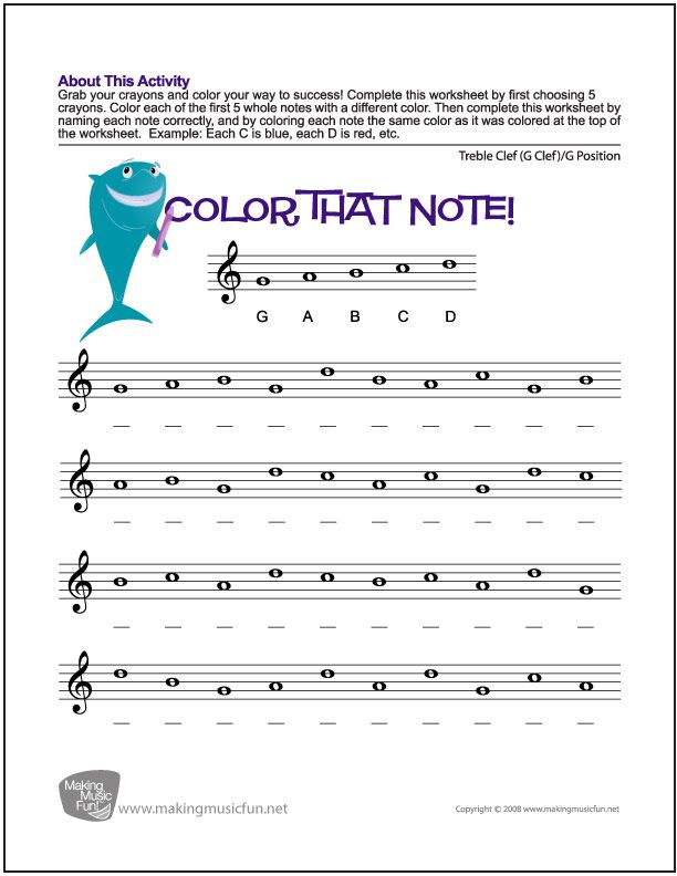 90 Printable Name The Notes Worksheet 75