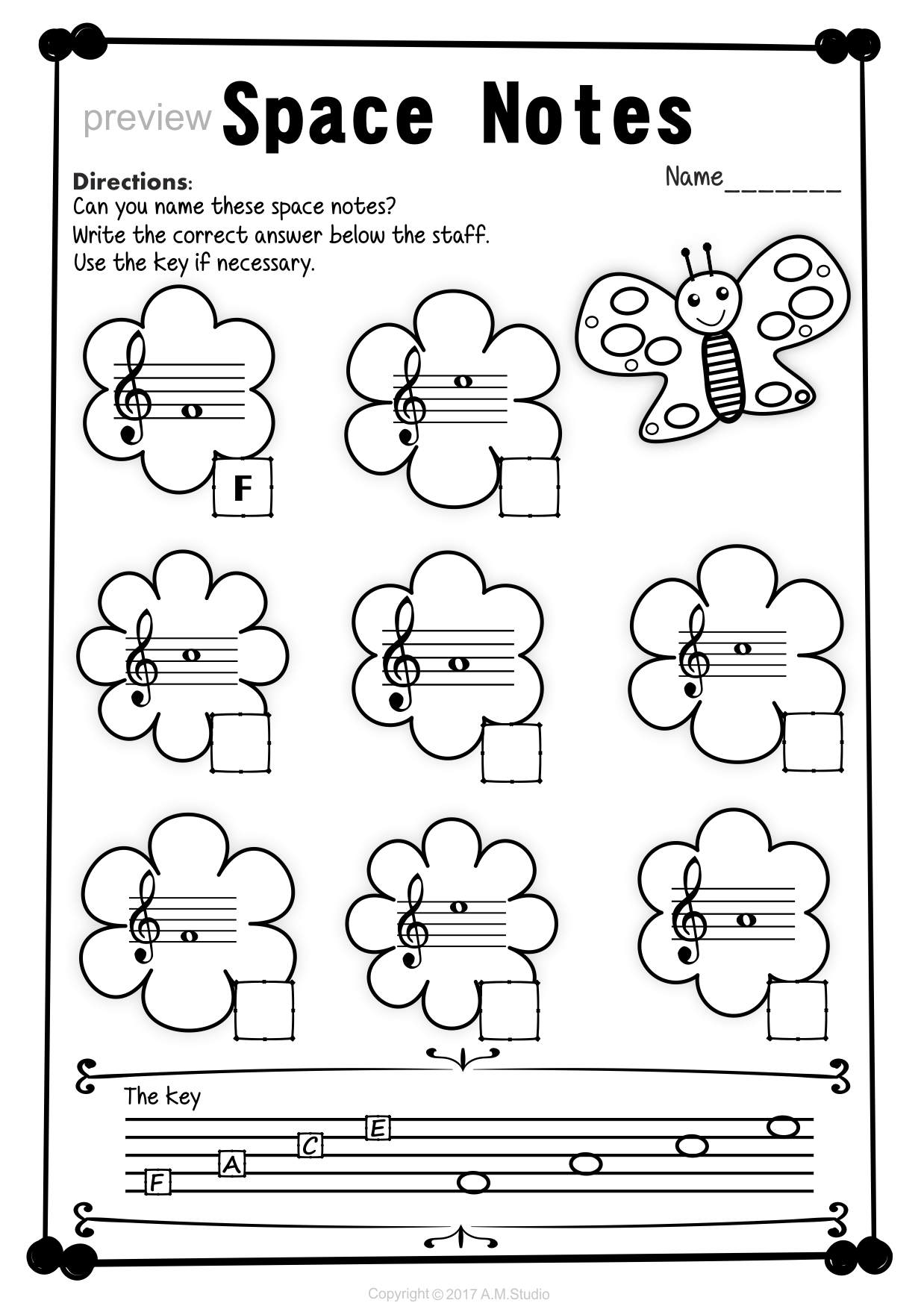 90 Printable Name The Notes Worksheet 76