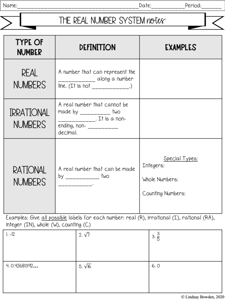 90 Printable Real Number System Worksheet 25