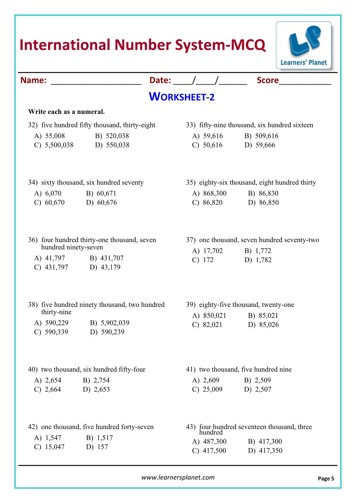 90 Printable Real Number System Worksheet 33