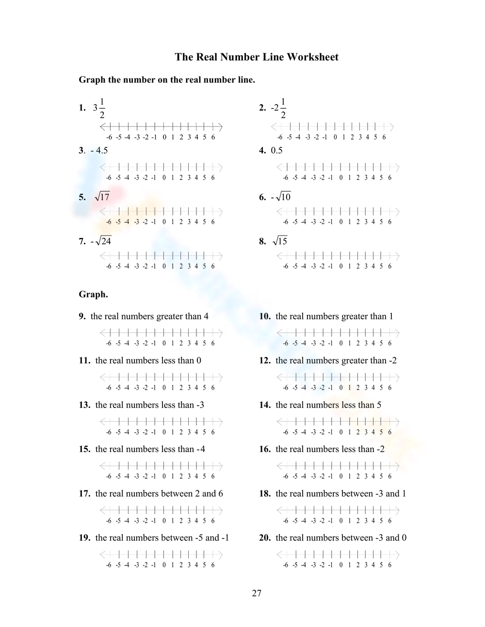 90 Printable Real Number System Worksheet 44