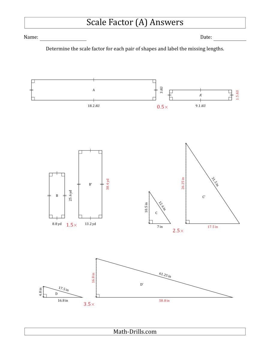 90 Printable Scale Factor Worksheet Pdf 26