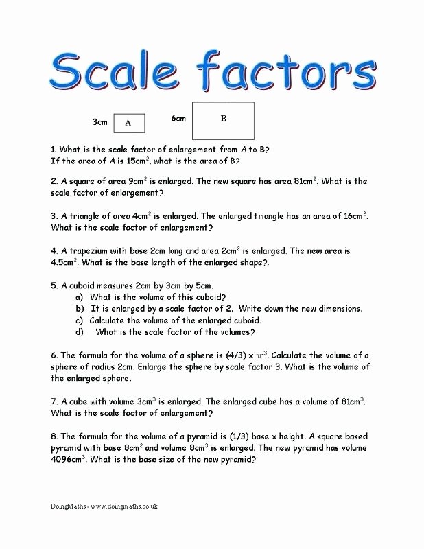 90 Printable Scale Factor Worksheet Pdf 43