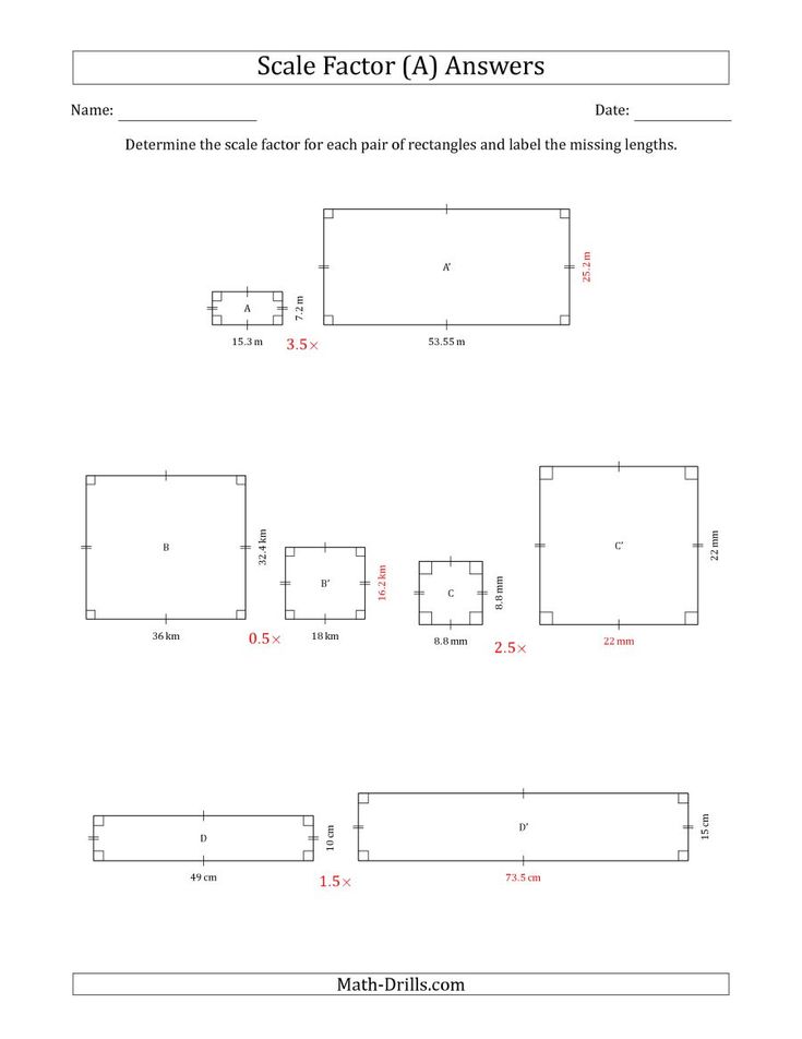 90 Printable Scale Factor Worksheet Pdf 44