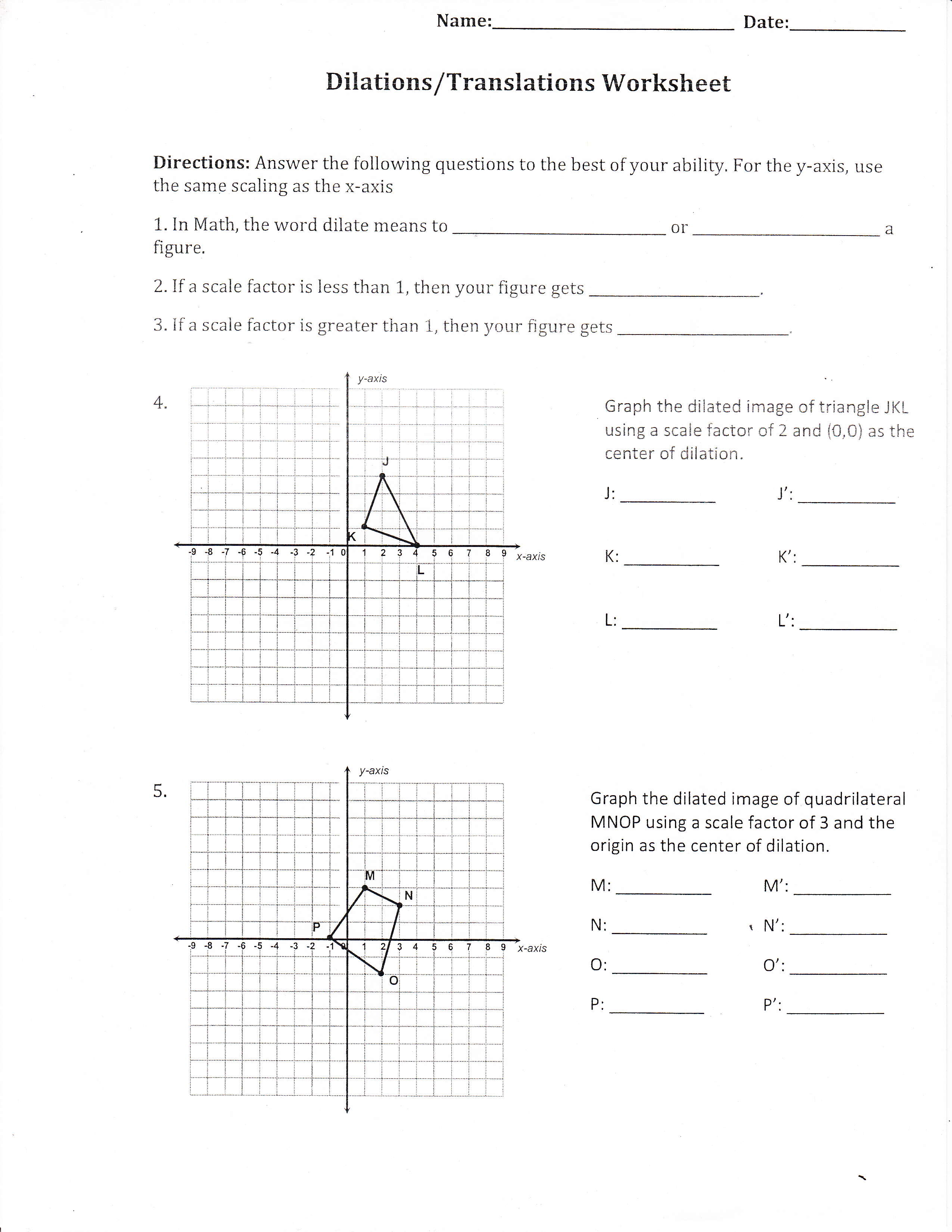 90 Printable Scale Factor Worksheet Pdf 48