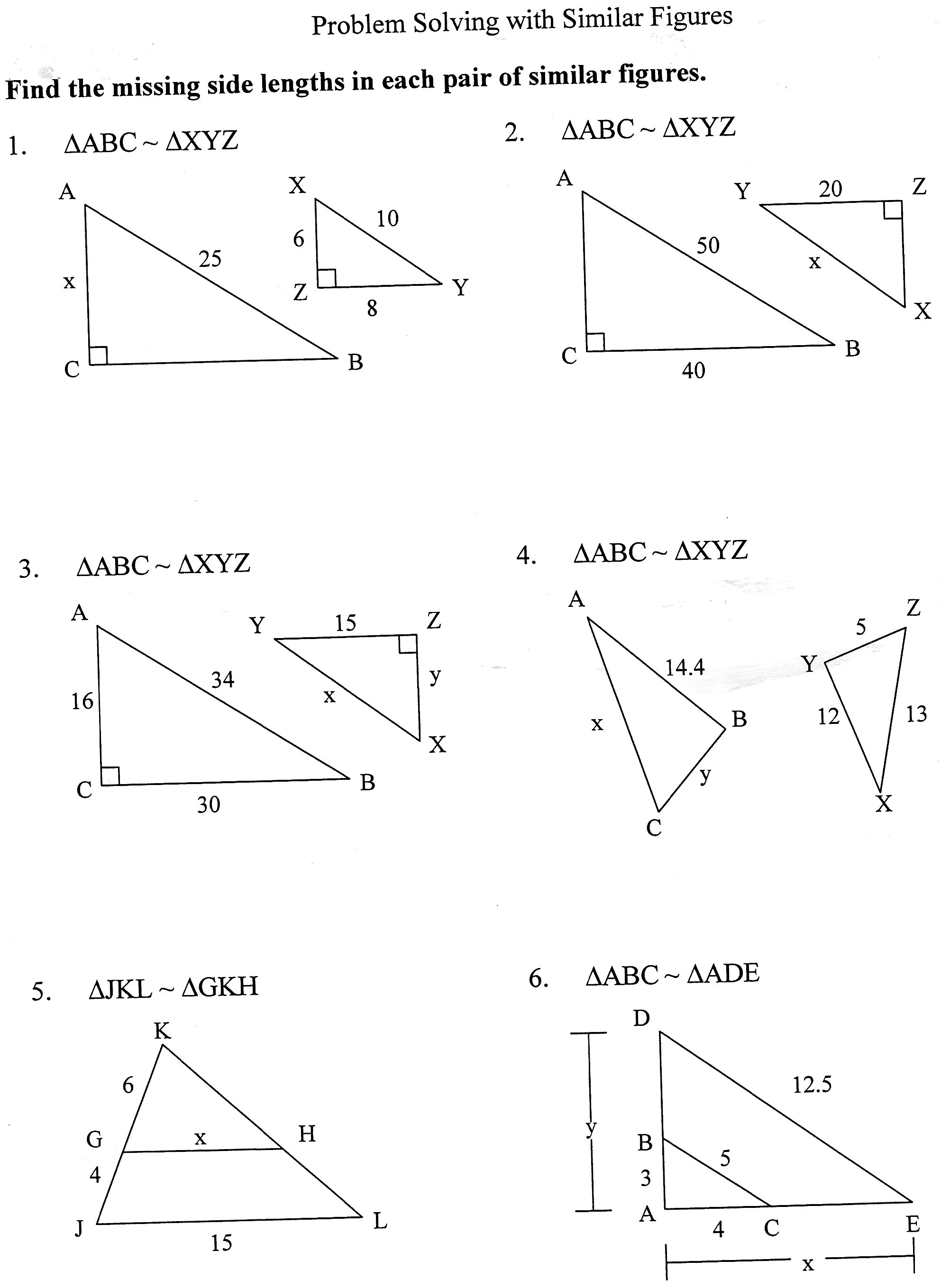 90 Printable Scale Factor Worksheet Pdf 5