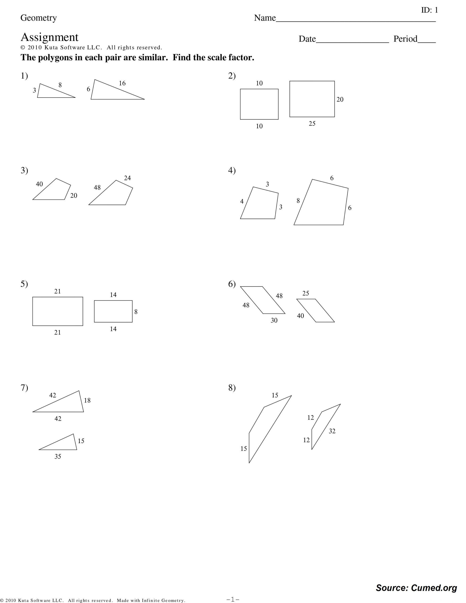 90 Printable Scale Factor Worksheet Pdf 6