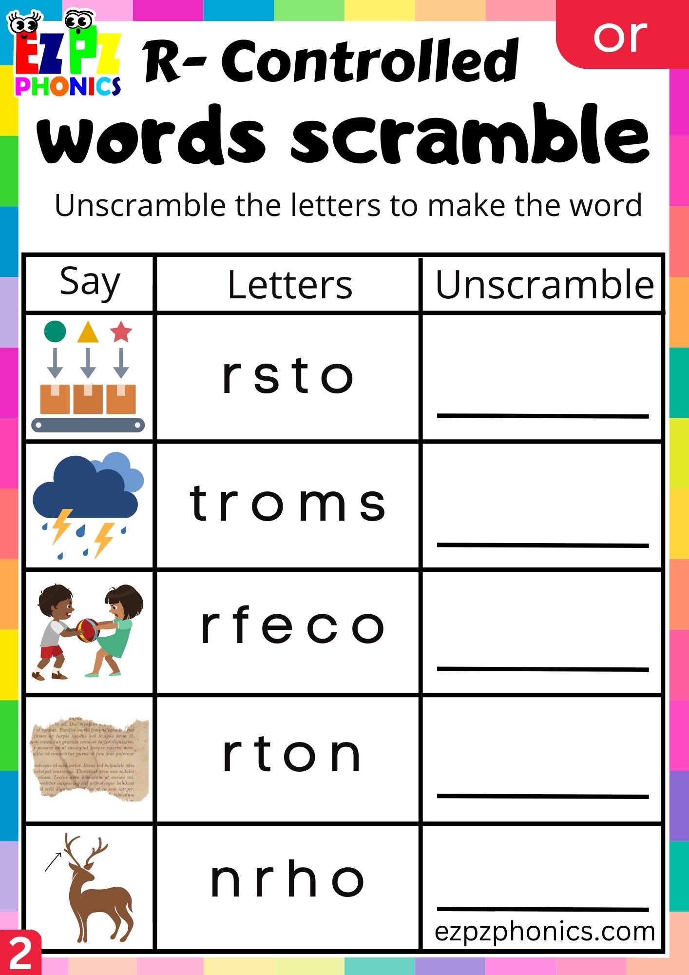 90 R Controlled Vowels Worksheet 17