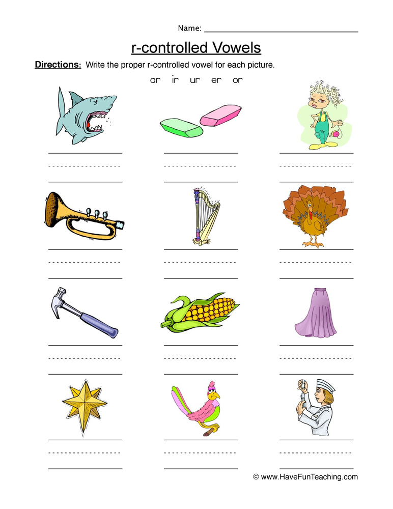 90 R Controlled Vowels Worksheet 25