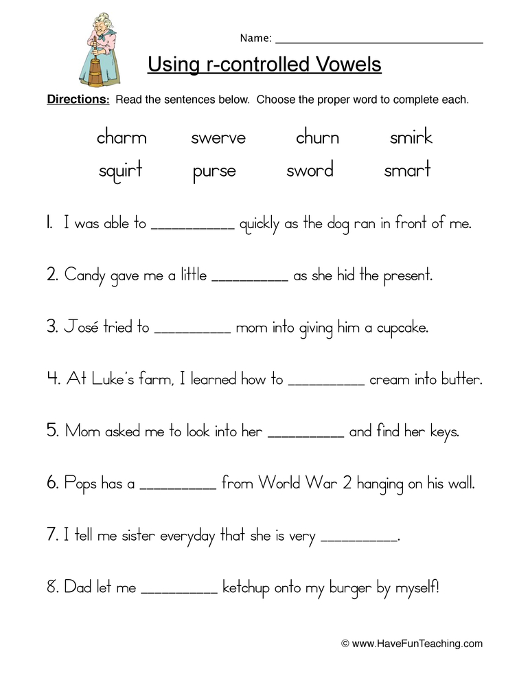 90 R Controlled Vowels Worksheet 48