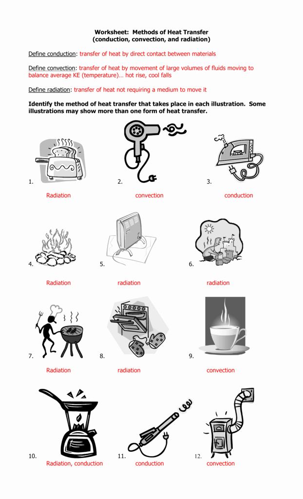 90 Worksheet Conduction Convection Radiation 25