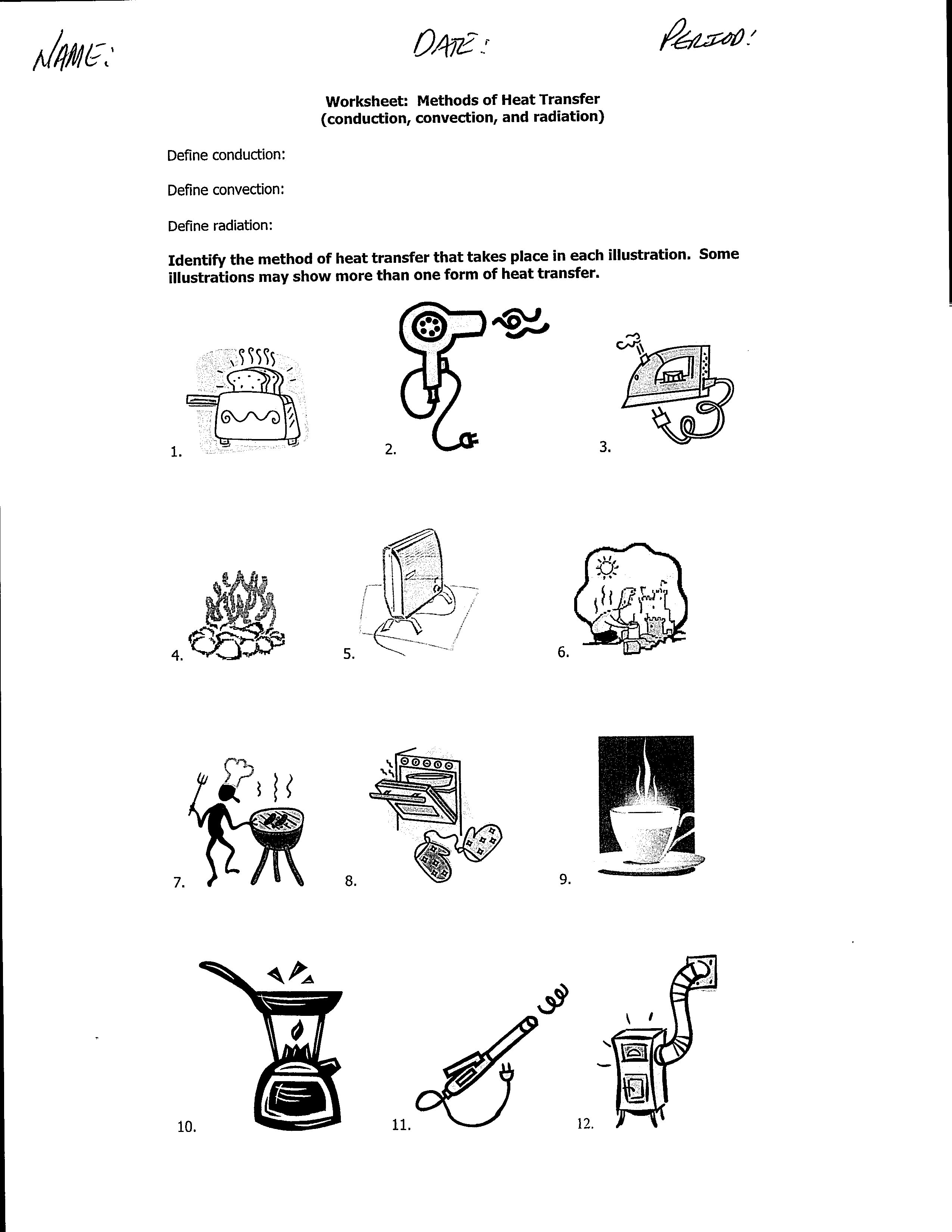 90 Worksheet Conduction Convection Radiation 58