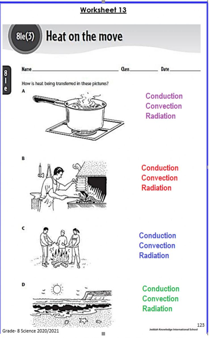 90 Worksheet Conduction Convection Radiation 72