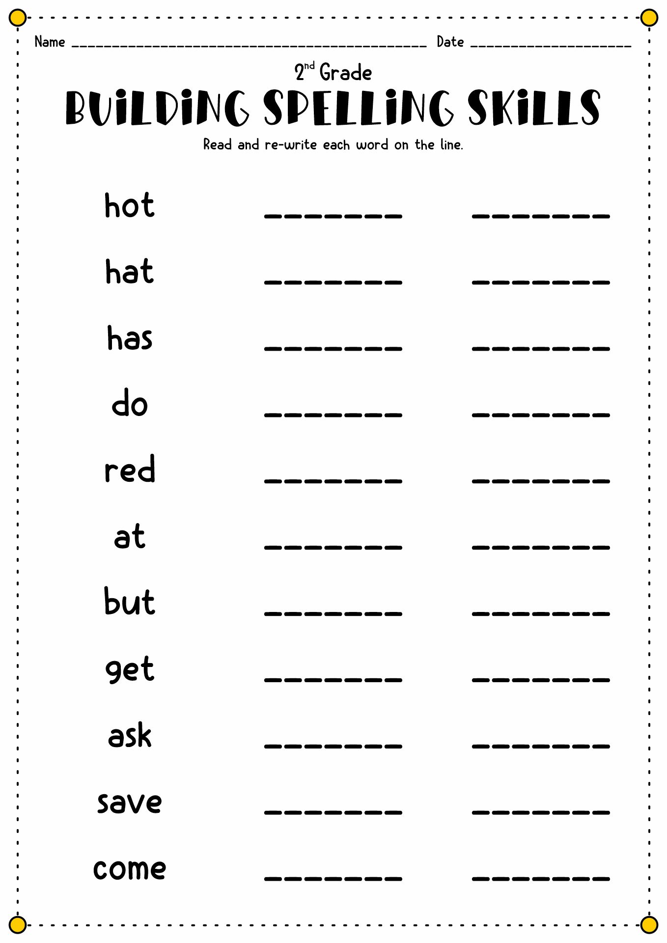 Get 85 2Nd Grade Spelling Worksheets Ideas 56