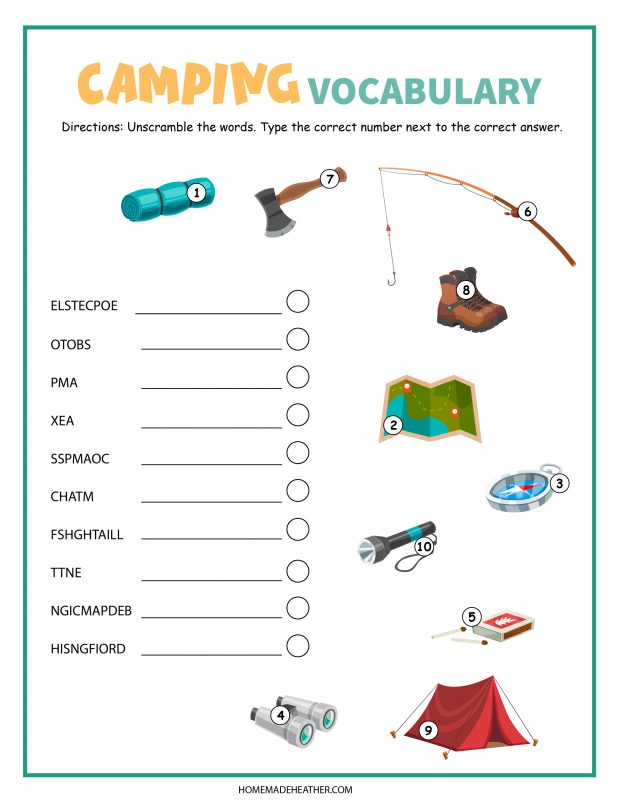 Get 85 Back-To-School Camp Worksheets Ideas 57