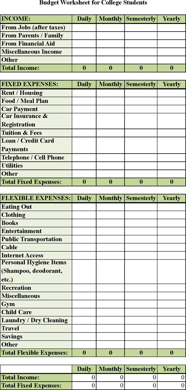 Get 85 Budgeting Worksheets For Students Ideas 24